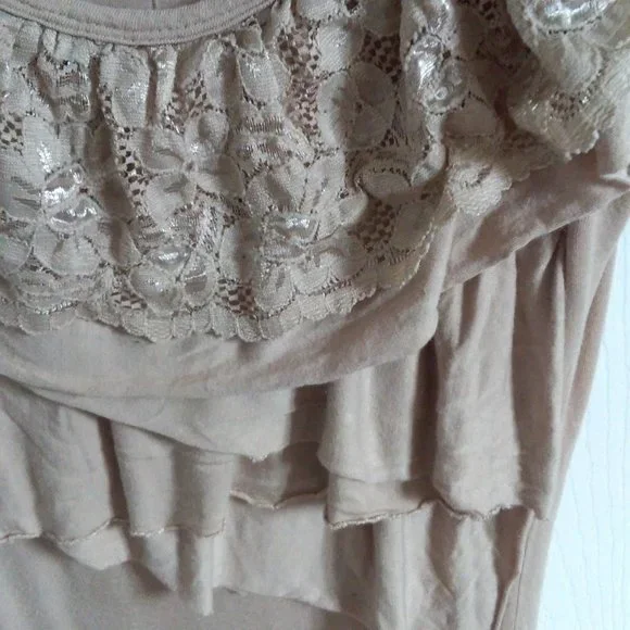 Mocha Latte Ruffle Tank - Picture 3 of 5